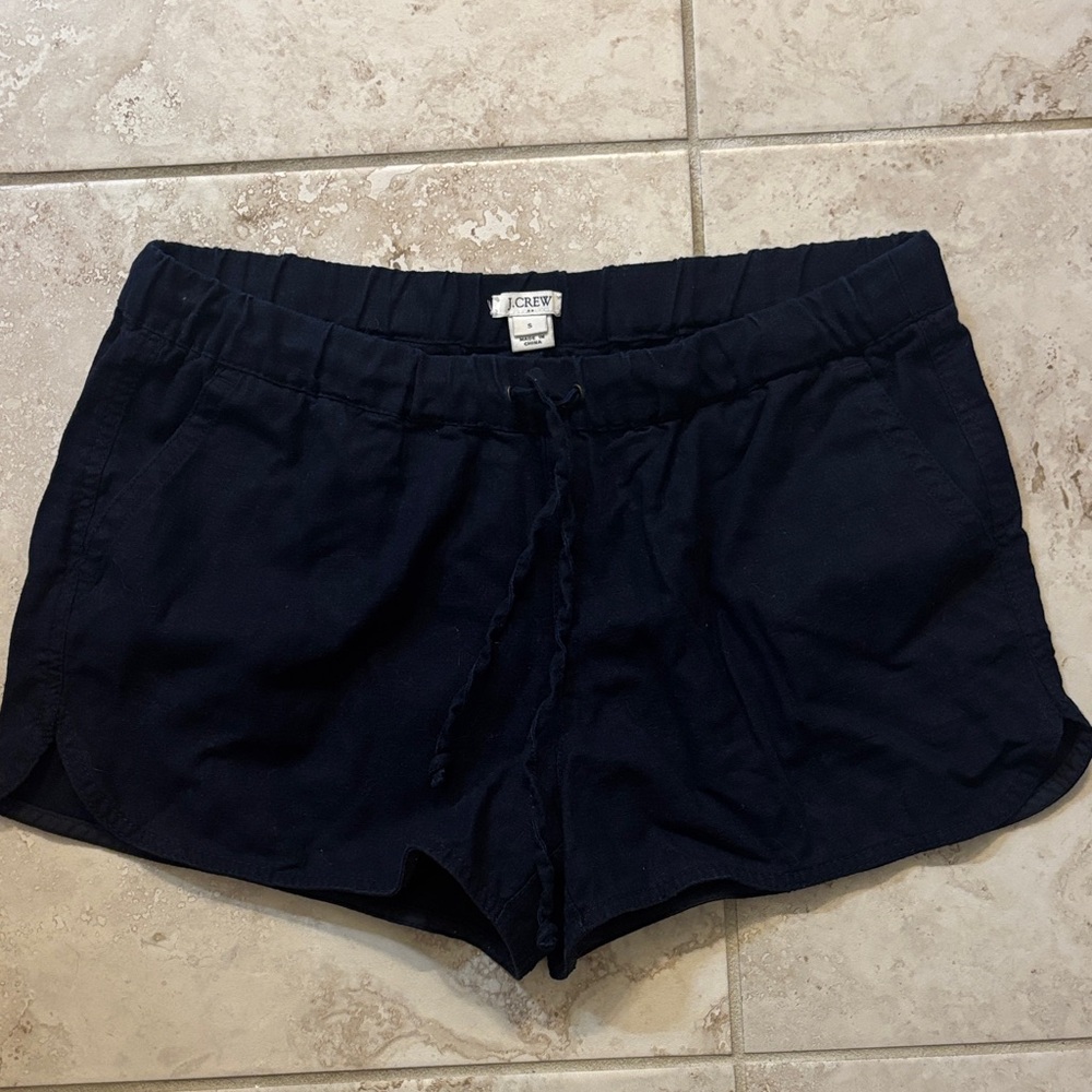 J. Crew Navy Elastic Drawstring Athletic Shorts